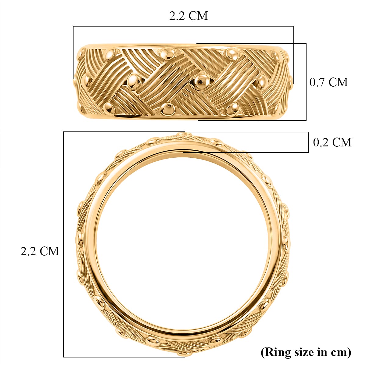 EverTrue Bronzella Collection - Band Ring in 18K Gold Plating