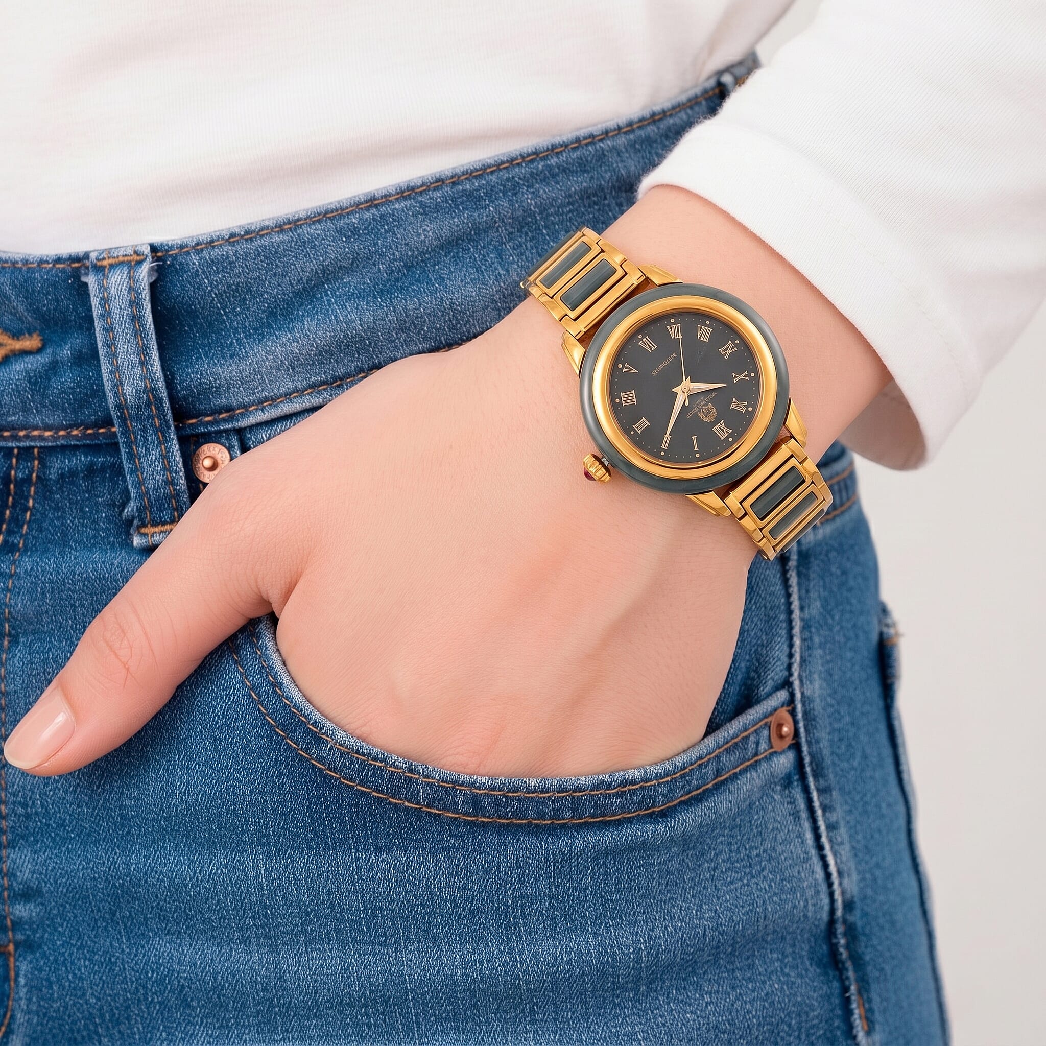 FINAL EVER COMMISSION -  Collectors Limited Edition William Hunt Automatic Movt. 3ATM Water Resistant Type A Natural Jadeite Watch with Blue Sapphire Crystal (36 mm - case)