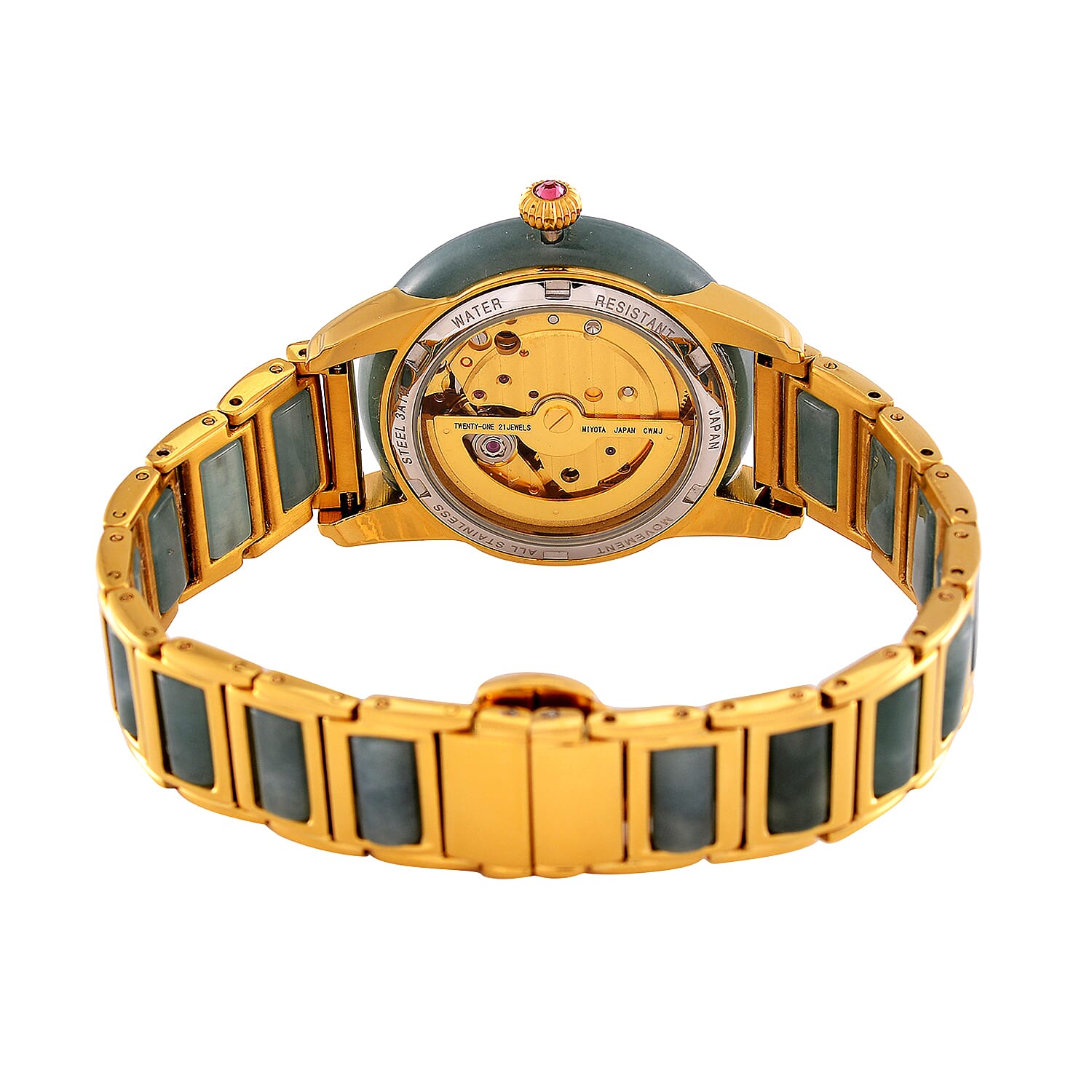 FINAL EVER COMMISSION -  Collectors Limited Edition William Hunt Automatic Movt. 3ATM Water Resistant Type A Natural Jadeite Watch with Blue Sapphire Crystal (36 mm - case)