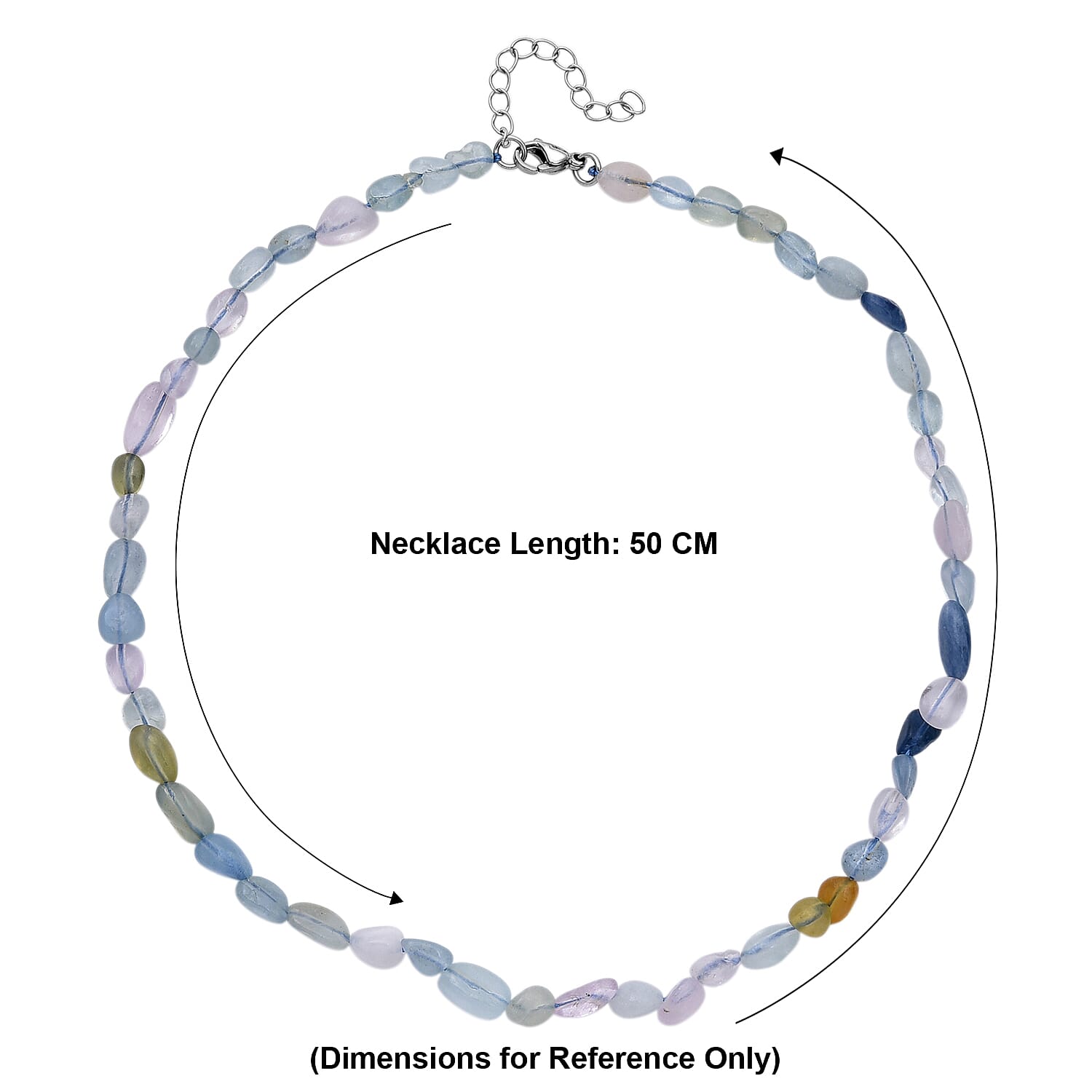 Multi Beryl Beads Necklace (Size - 18-2 Ext) 90.00 Ct.