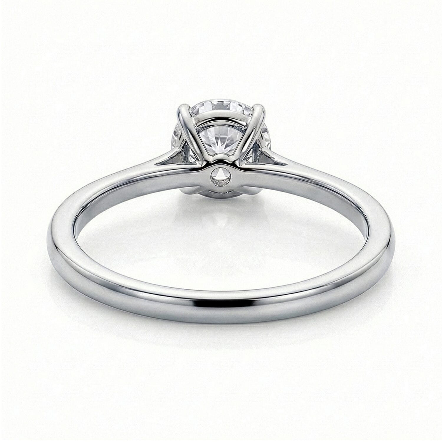 Luxuriant - SI-G-H Lab Grown Diamond Solitaire Ring in Rhodium Overlay Sterling Silver 0.51 Ct.