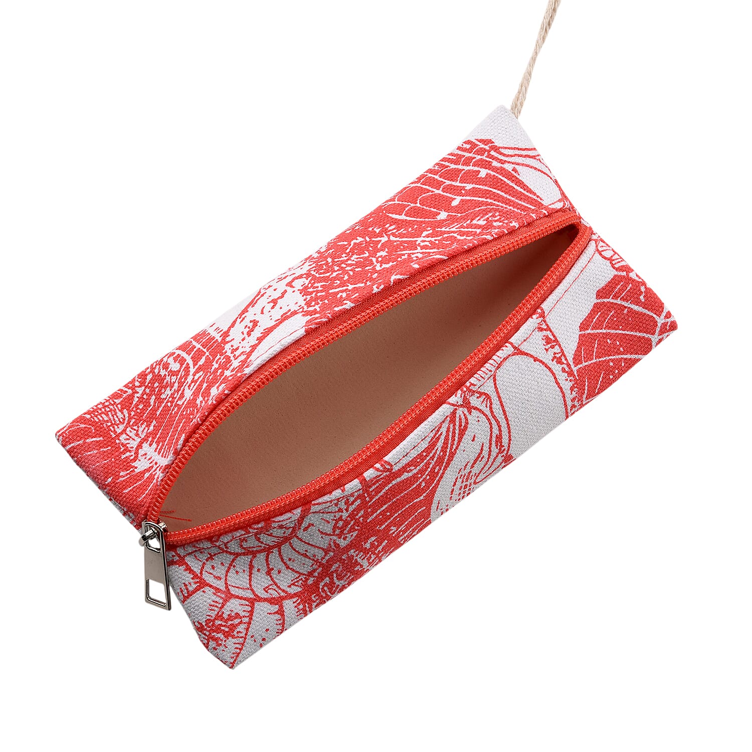 Patterned Tote Bag (Size 42x33x14 cm) - Rose Red