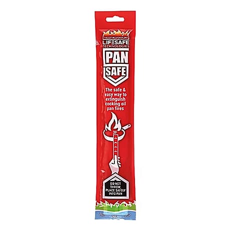 LifeSafe Technologies PanSafe Fire Extinguisher - Non Toxic Eco Friendly Kitchen Fire Safety Device - Premium Drop In Cooking Oil Sachet for Instant Pan Extinguishing - Red