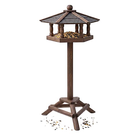 Wooden Bird Feeder Birdhouse (34.5 x 34.5 x 105Cm)