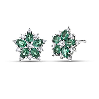 https://tjcuk.sirv.com/Products/85/7/8574984/Luxuriant-AAA-Zambian-Emerald-Lab-Grown-Diamond-SI-G-H-Cluster-Earring_8574984.jpg?w=342&h=342