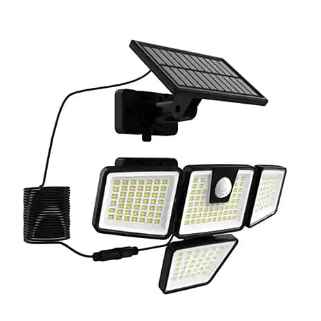PIR Motion Sensor LED Solar Security Wall Light (700 Lumen) - Black