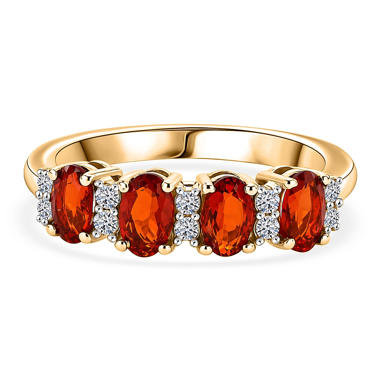 Luxuriant Fire Opal, Lab Grown Diamond Halo Ring Sterling Silver  0.762  Ct.