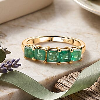 https://tjcuk.sirv.com/Products/85/7/8575383/D-Joy-Zambian-Emerald-5-Stone-Ring-in-18K-YG-VermeilSterling-Silver-1-_8575383_2.jpg?w=342&h=342