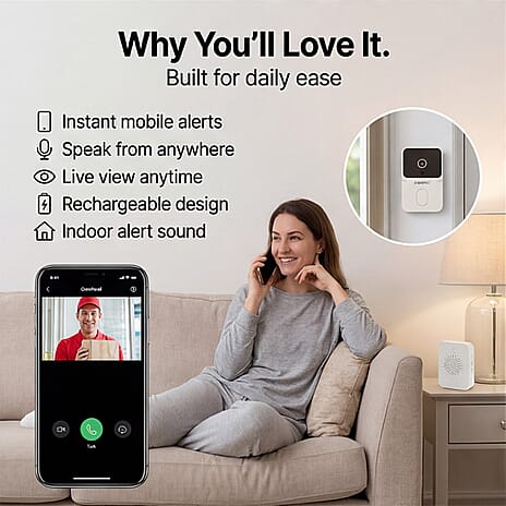 THE INTELLIGENT HOME SECURITY - ULTRA 4K Smart Wireless Video Doorbell With Infrared Detector- White