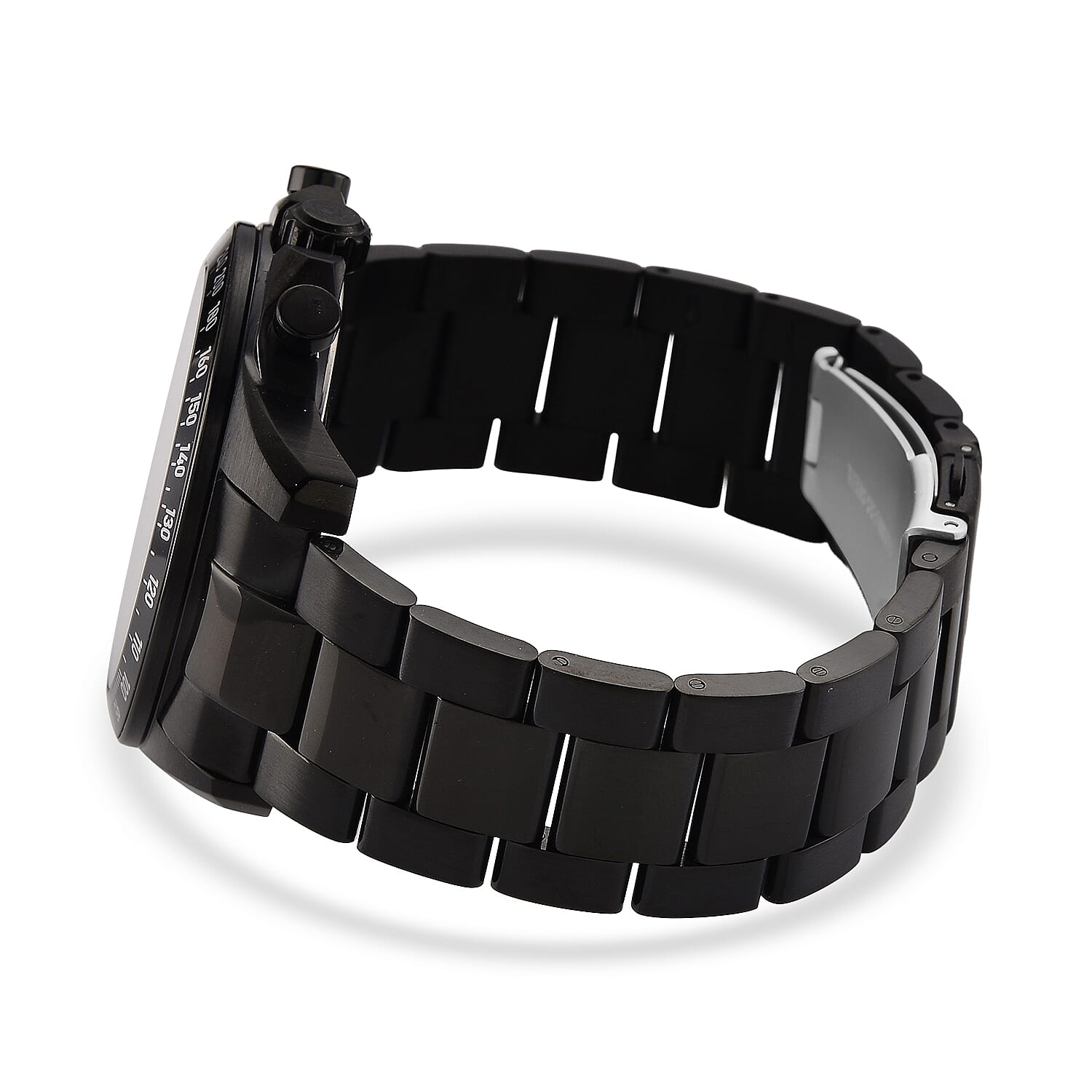 WILLIAM HUNT Seiko VD53 Japan Quartz 5ATM WR Black Dial & Black Case Mens Watch with Black Stainless Steel Strap