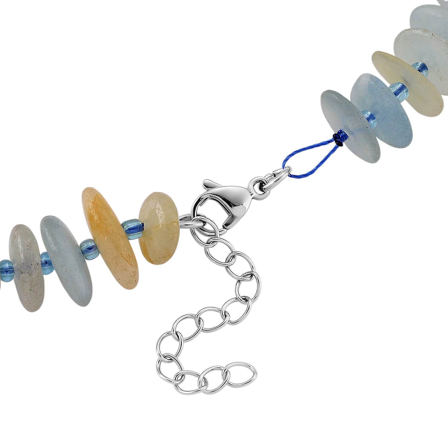 One Time Deal-Multi Beryl Necklace (Size - 18-2 Ext) with Lobster Clasp.