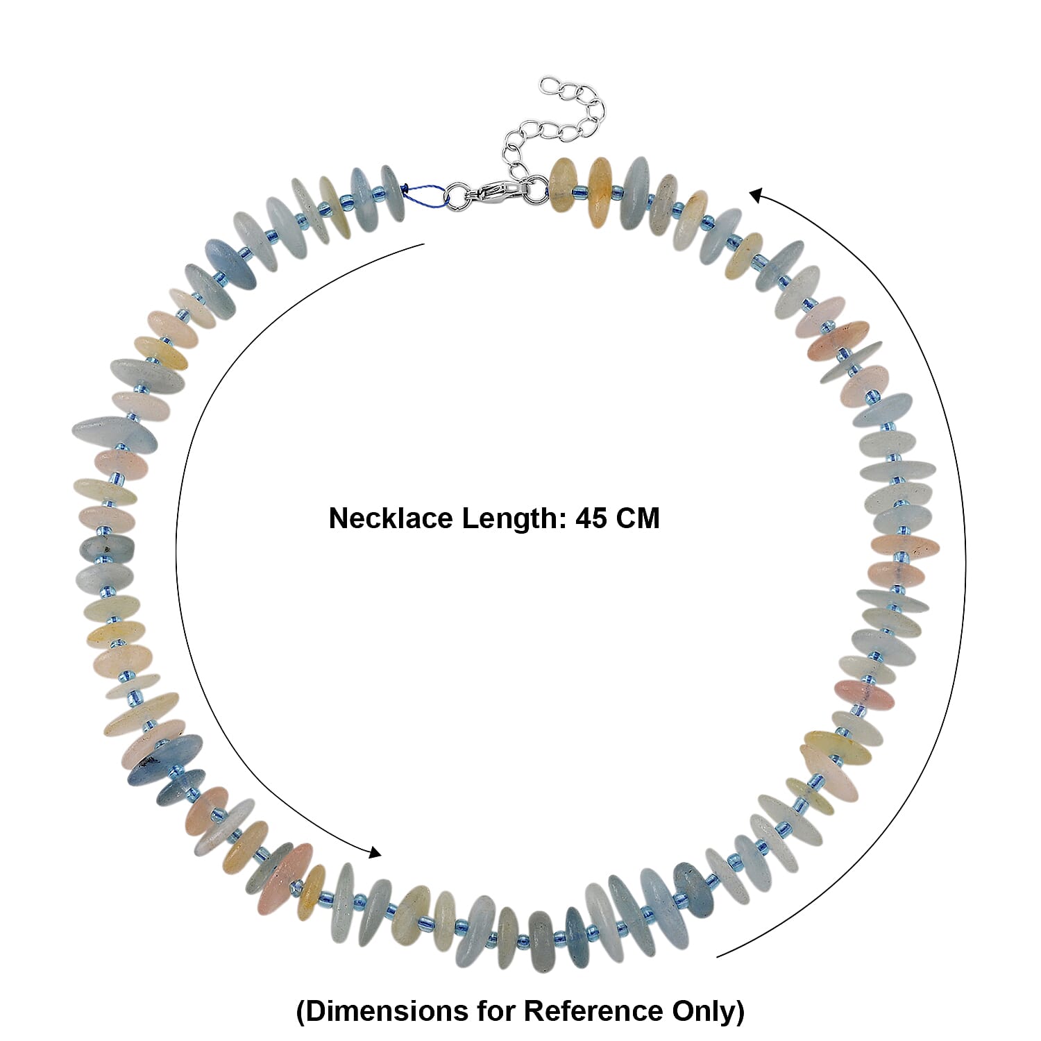 One Time Deal-Multi Beryl Necklace (Size - 18-2 Ext) with Lobster Clasp.