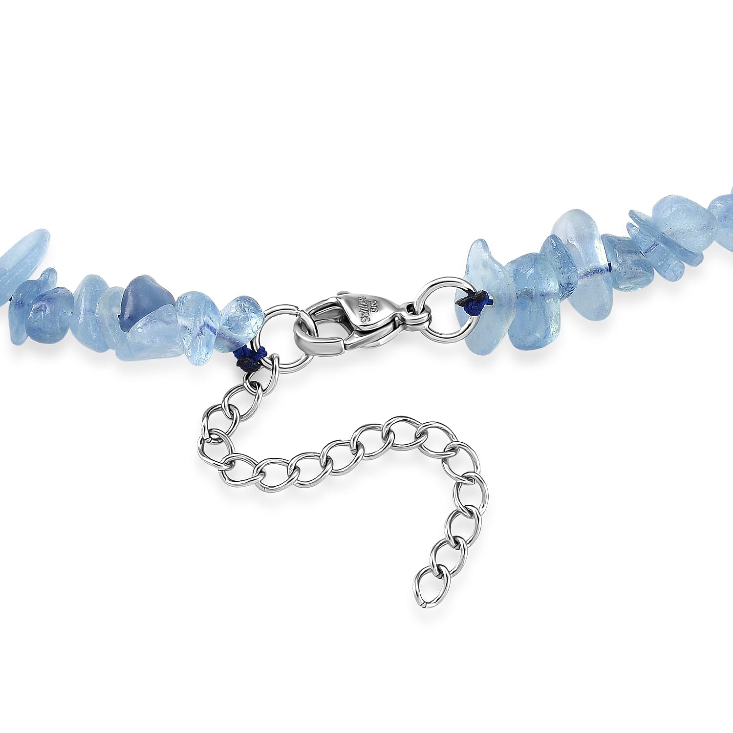 Aquamarine Adjustable Necklace (Size - 18-2 Ext) 90.00 Ct.