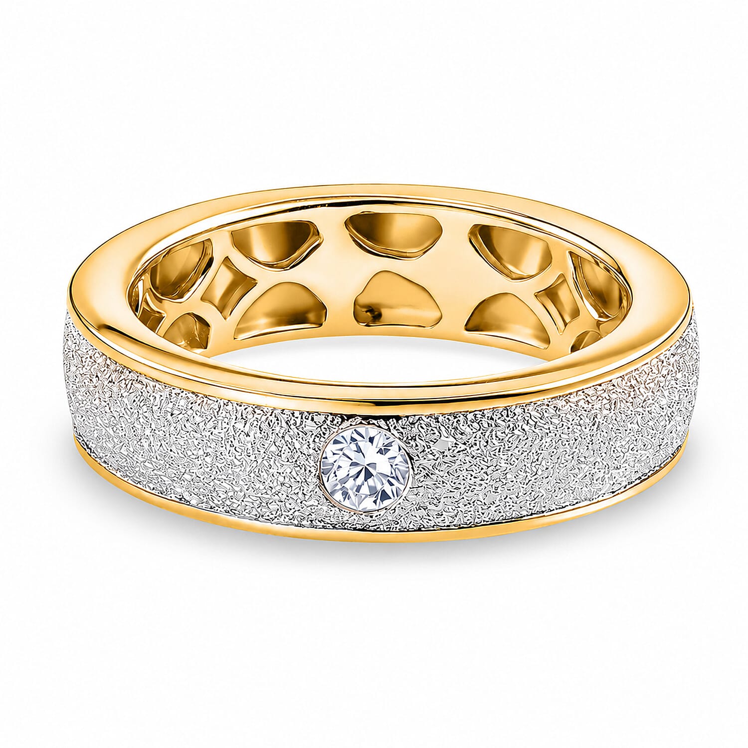 LUXURIANT Lab Grown Diamond (SI-G-H) Band Ring in Sterling Silver