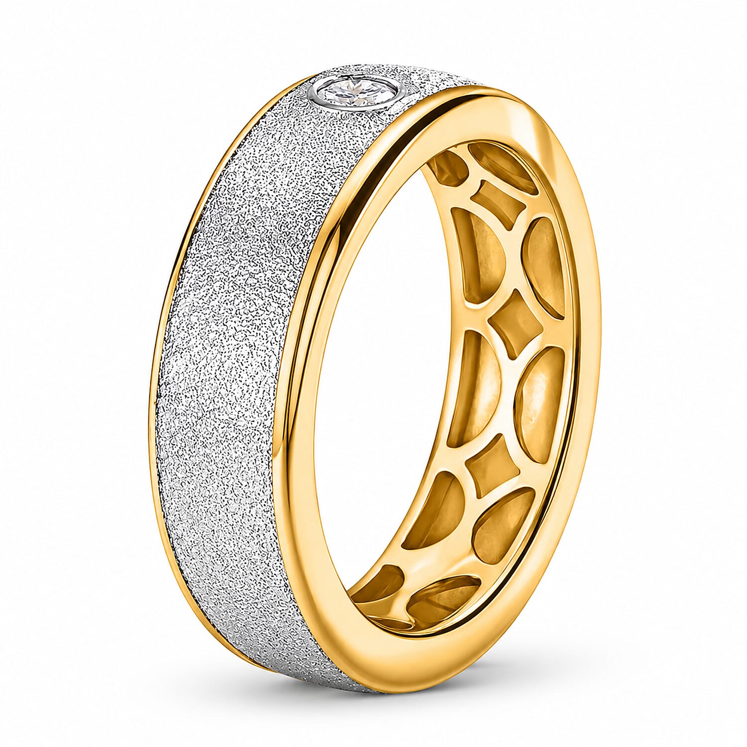 LUXURIANT Lab Grown Diamond (SI-G-H) Band Ring in Sterling Silver