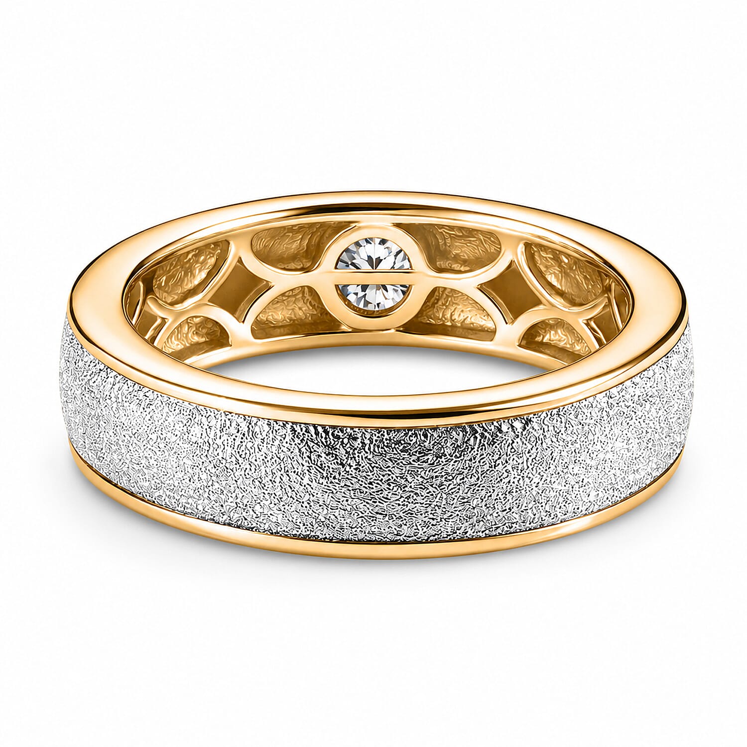 LUXURIANT Lab Grown Diamond (SI-G-H) Band Ring in Sterling Silver
