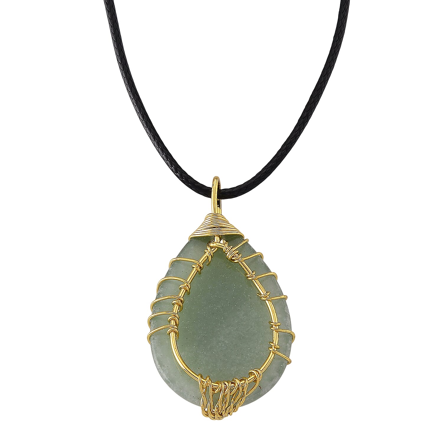 Green Aventurine Tree of Life Adjustable Drop Necklace (Size - 17.5-2 Ext) 45.00 Ct.