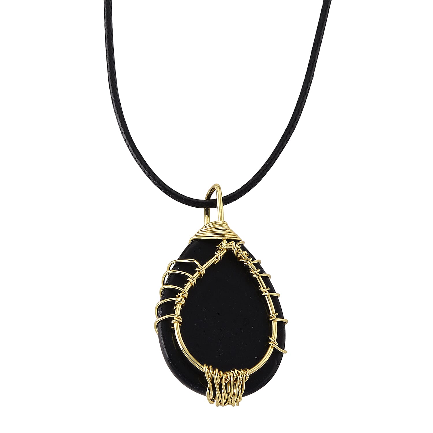 Black Agate Tree of Life Adjustable Drop Necklace (Size - 17.5-2 Ext) 45.00 Ct.
