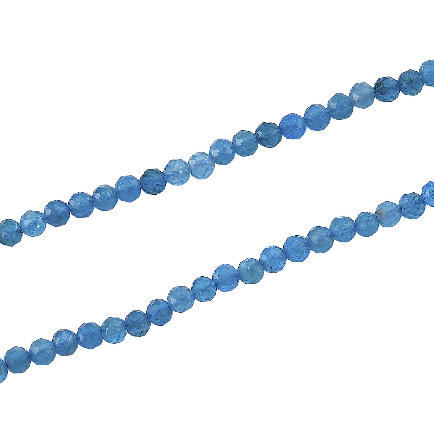 D'Joy - Apatite Beads Adjustable Necklace (Size - 18-2 Ext) in Rhodium Overlay Sterling Silver 28.00 Ct.