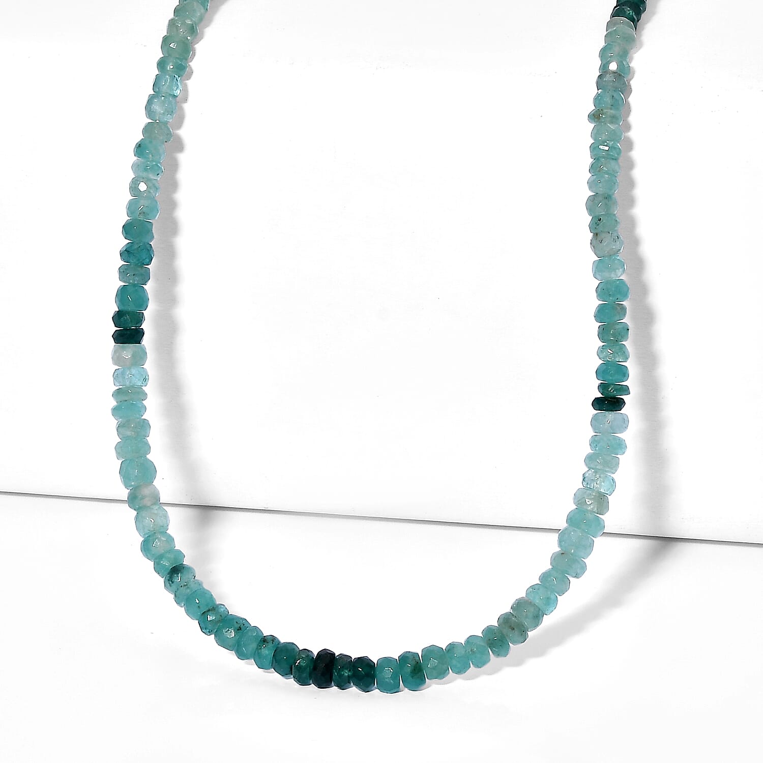 D'Joy - Grandidierite Necklace (Size - 18-2 Ext) in Rhodium Overlay Sterling Silver 58.00 Ct.
