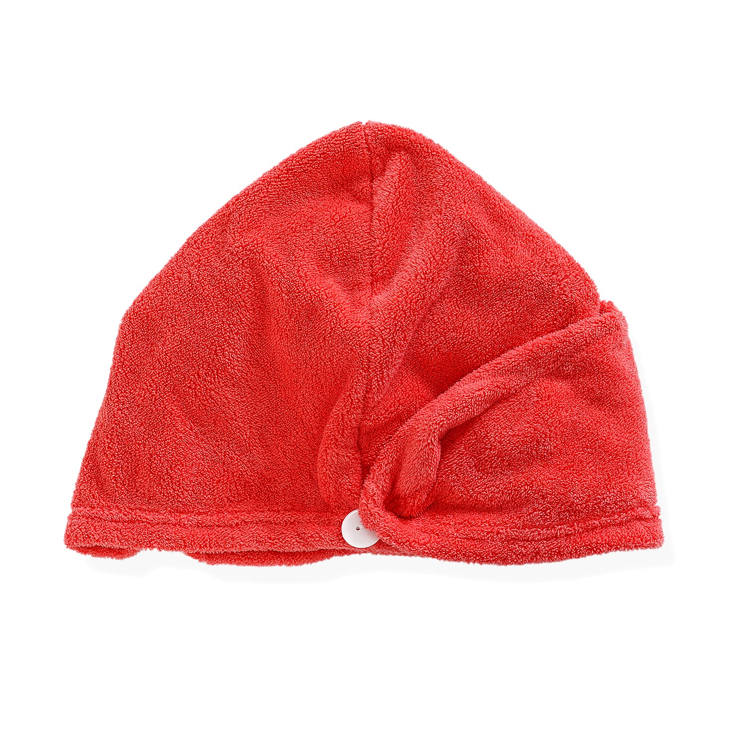 LIVMORE 2-Piece Wearable Bath Towel with Pocket & Matching Hair Towel Wrap (140 x 82cm) - Coral