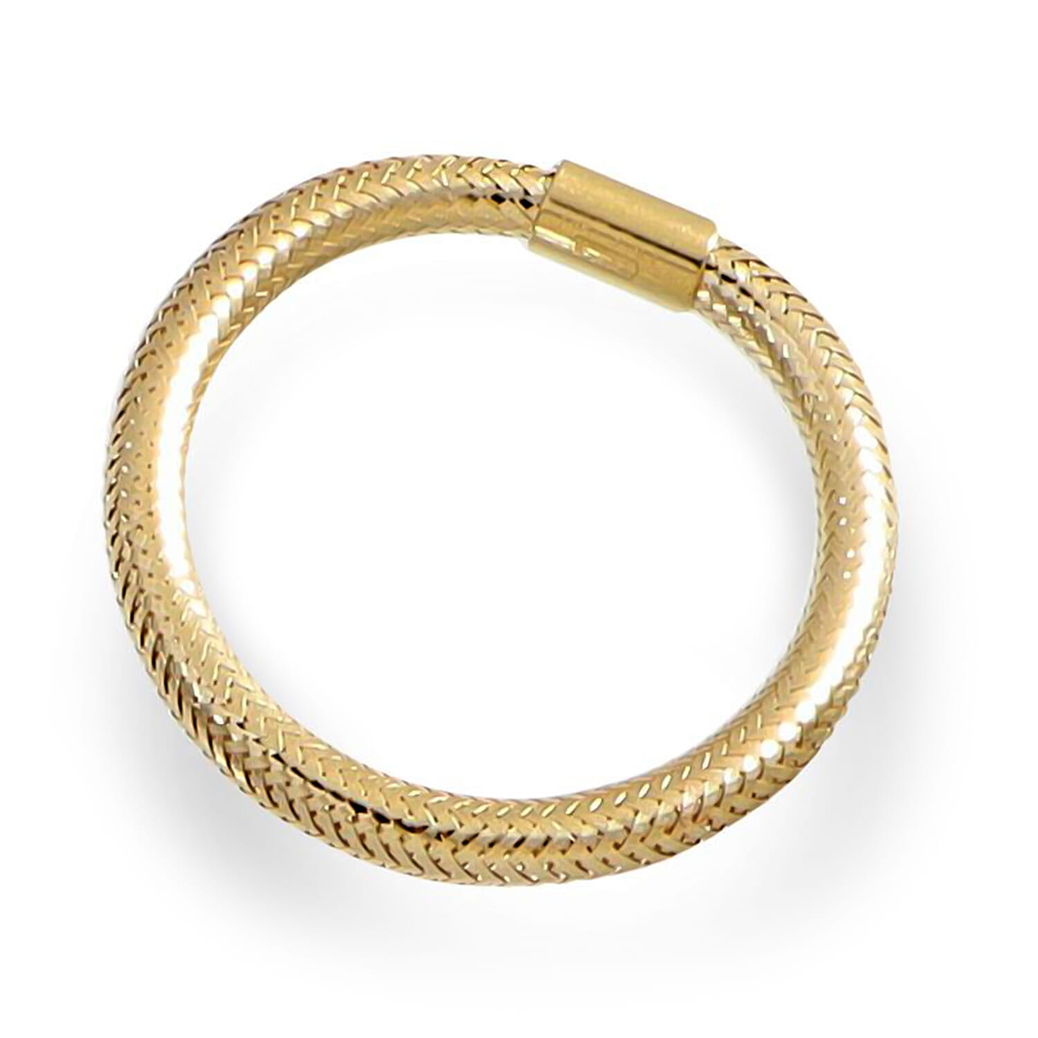 Maestro Collection 9K Yellow Gold Stretchable Ring ( Size Q TO U) Large