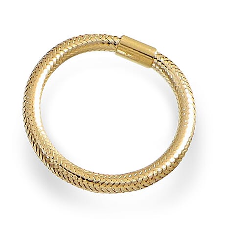 Maestro Collection 9K Yellow Gold Stretchable Ring ( Size Q TO U) Large