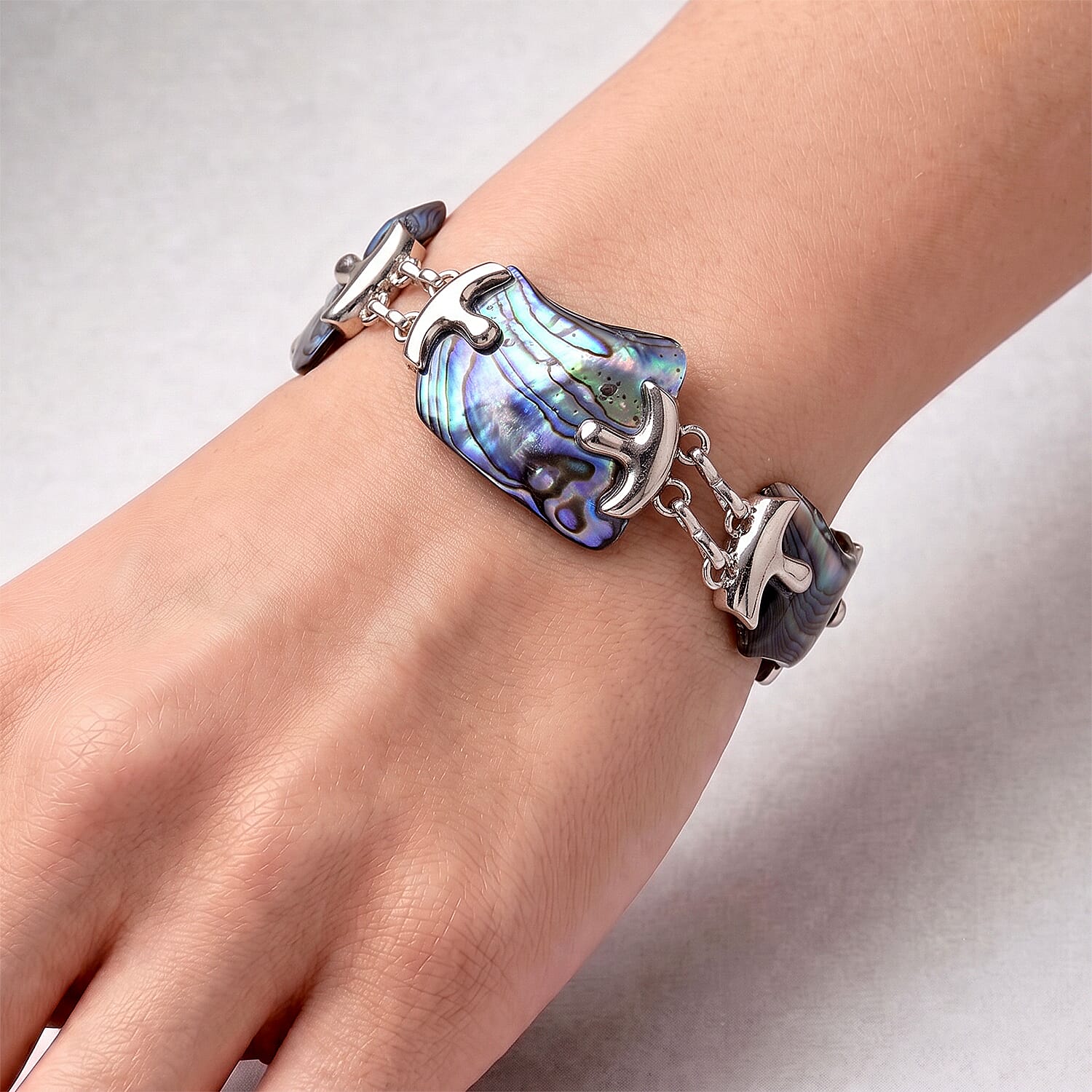 Abalone Shell Adjustable Beads Bracelet (Size - 7.5-1.5 Ext) 55.00 Ct.