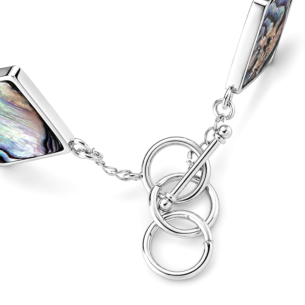 Abalone Shell Adjustable Beads Bracelet (Size - 7.5-1 Ext) with T-Bar Clasp 75.00 Ct.
