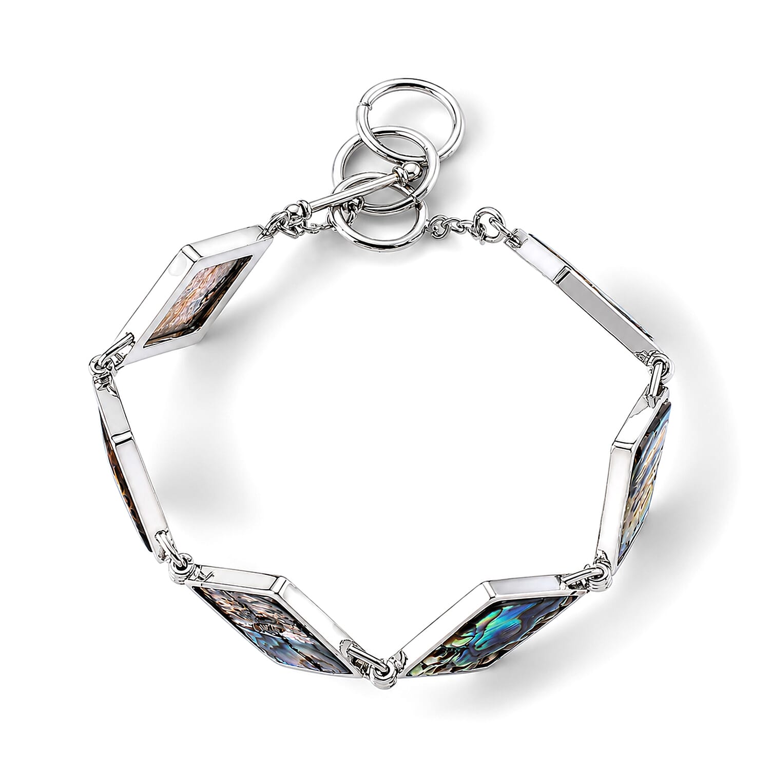 Abalone Shell Adjustable Beads Bracelet (Size - 7.5-1 Ext) with T-Bar Clasp 75.00 Ct.