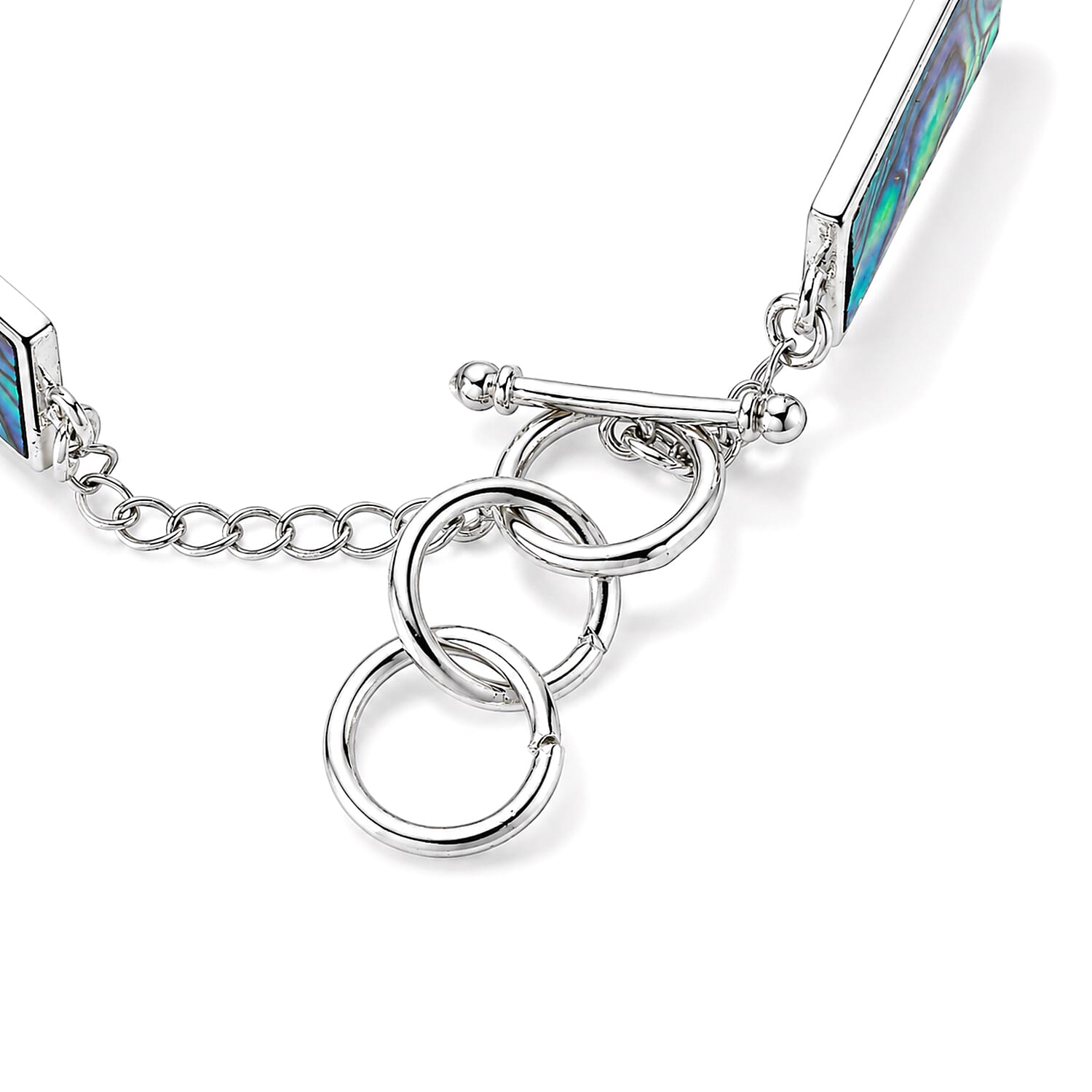 Abalone Shell Adjustable Beads Bracelet (Size - 8-1 Ext) with T-Bar Clasp 60.00 Ct.