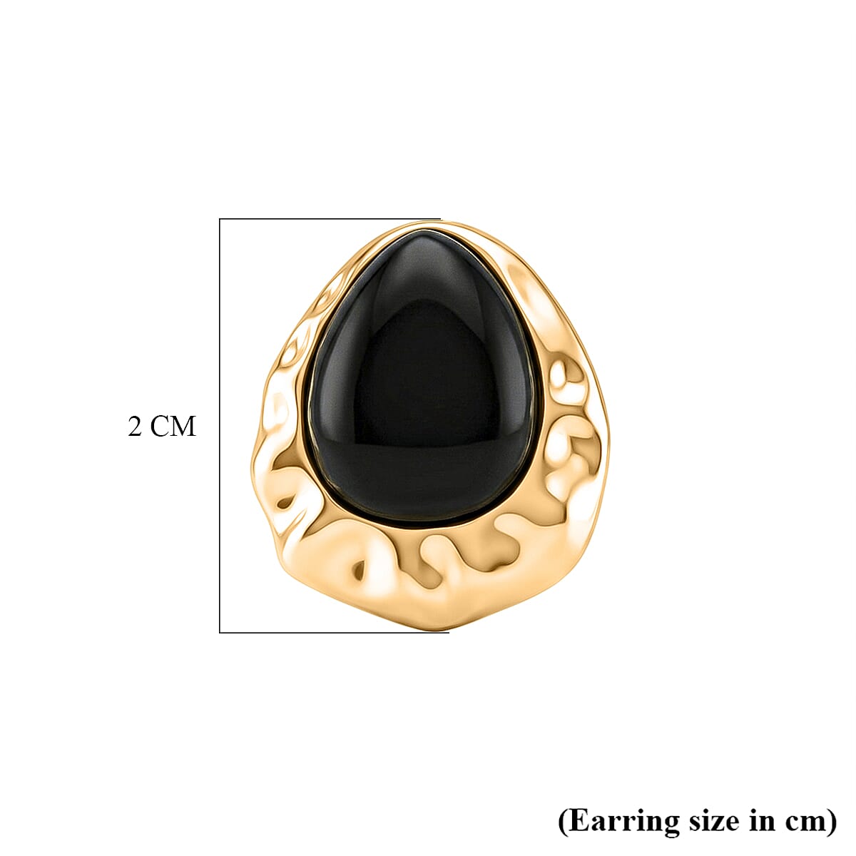 Shungite Bezel Stud Earring with Push Back 20.00 Ct.