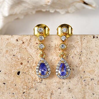 https://tjcuk.sirv.com/Products/85/7/8579330/D-Joy-Tanzanite-White-Zircon-Dangling-Earring-in-18K-YG-PlatingSterlin_8579330_2.jpg?w=342&h=342