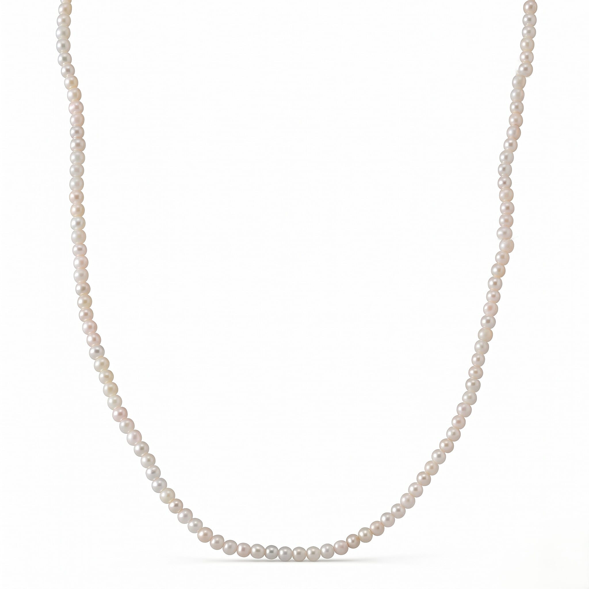 White Fresh Water Pearl Adjustable Necklace (Size - 18-2 Ext) 57.00 Ct.