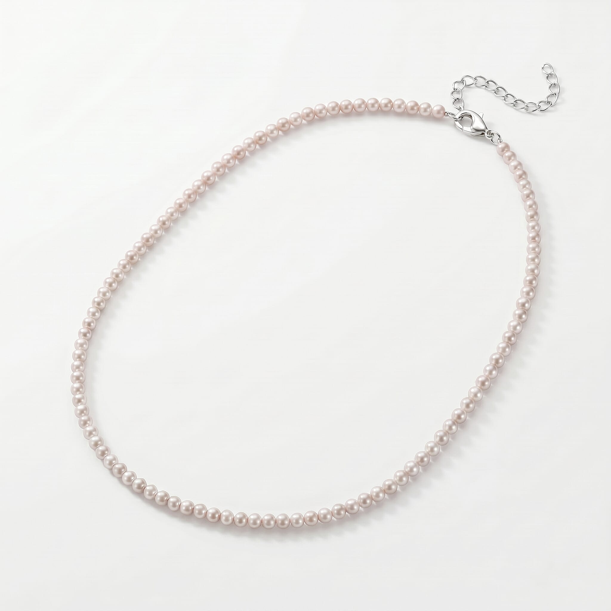White Fresh Water Pearl Adjustable Necklace (Size - 18-2 Ext) 57.00 Ct.