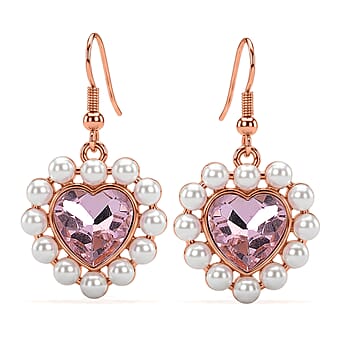 https://tjcuk.sirv.com/Products/85/7/8579433/White-Shell-Pearl-Pink-Crystal-Dangling-Heart-Earring-with-Hook-in-Ros_8579433.jpg?w=342&h=342
