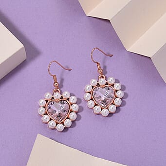 https://tjcuk.sirv.com/Products/85/7/8579433/White-Shell-Pearl-Pink-Crystal-Dangling-Heart-Earring-with-Hook-in-Ros_8579433_1.jpg?w=342&h=342