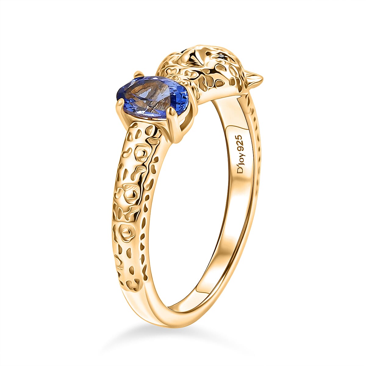 D'Joy Tanzanite, Black Spinel Living Creature Ring in 18K YG VermeilSterling Silver  0.652  Ct.