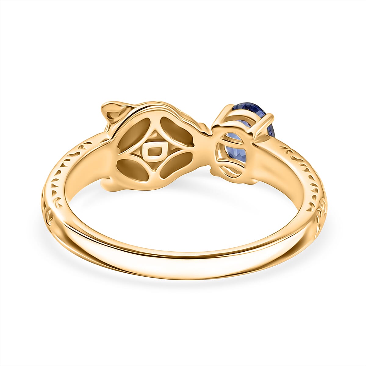 D'Joy Tanzanite, Black Spinel Living Creature Ring in 18K YG VermeilSterling Silver  0.652  Ct.