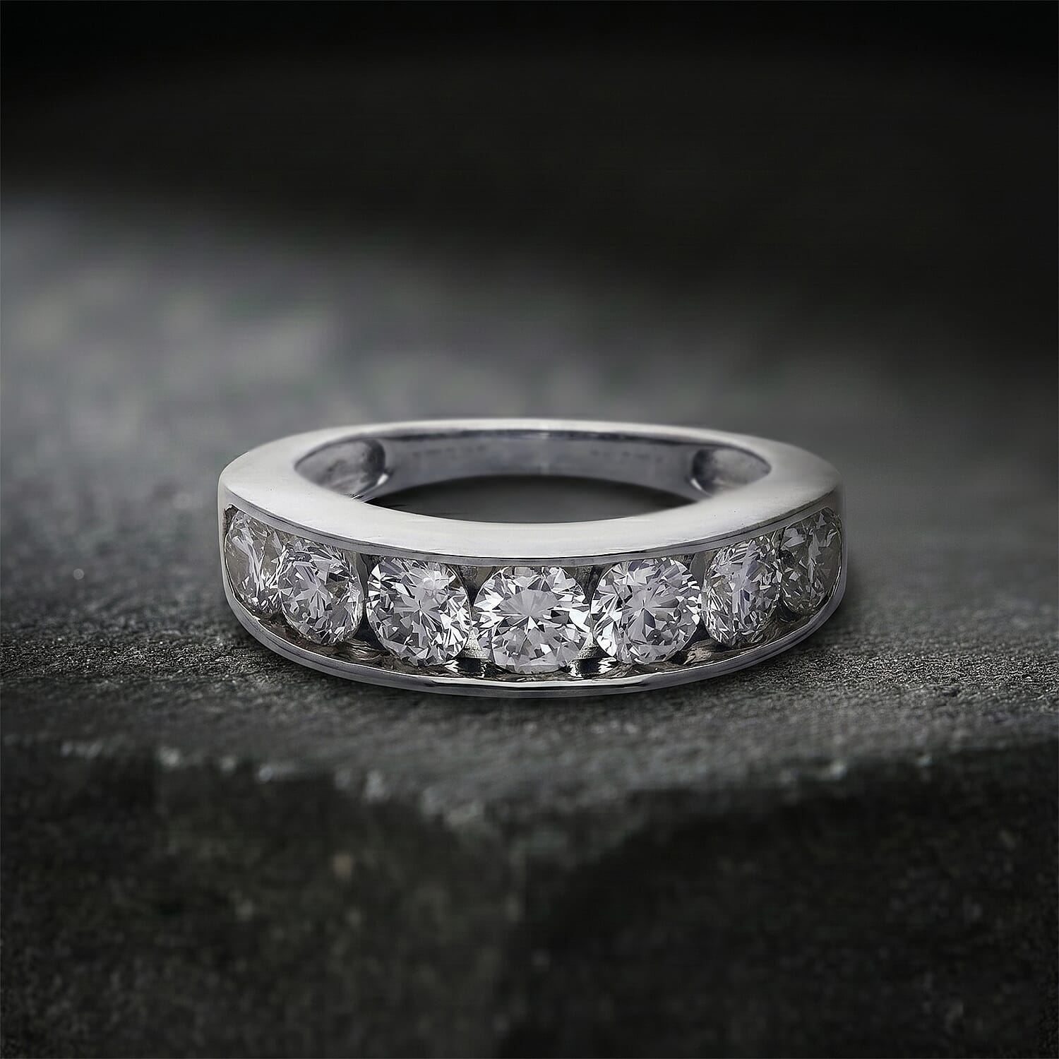 Luxuriant Lab Grown Diamond Ring in Rhodium OverlaySterling Silver, Silver Wt.5 Gms  2.051  Ct.