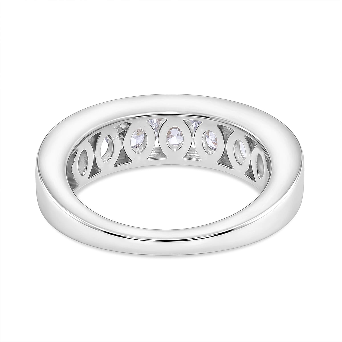 Luxuriant Lab Grown Diamond Ring in Rhodium OverlaySterling Silver, Silver Wt.5 Gms  2.051  Ct.