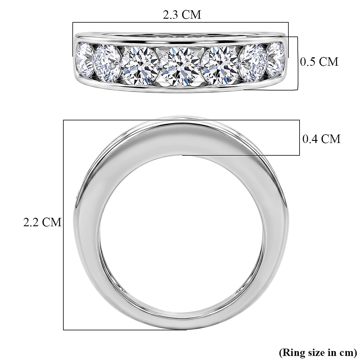 Luxuriant Lab Grown Diamond Ring in Rhodium OverlaySterling Silver, Silver Wt.5 Gms  2.051  Ct.