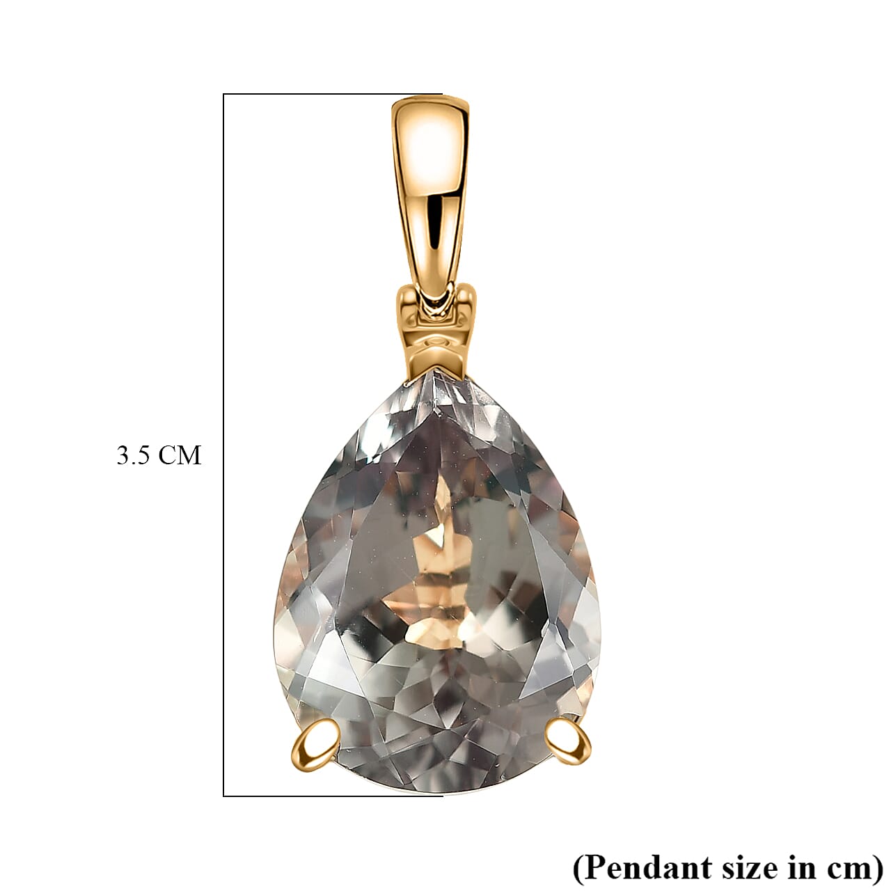 Rhapsody - 18K Yellow Gold AAAA Turkizite Solitaire Pendant 20.18 Ct, Gold Wt. 4.00 Gms