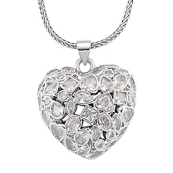 White Cubic Zirconia Necklace (Size - 20-1.5 Ext) in Yellow Gold Tone 2.00 Ct.