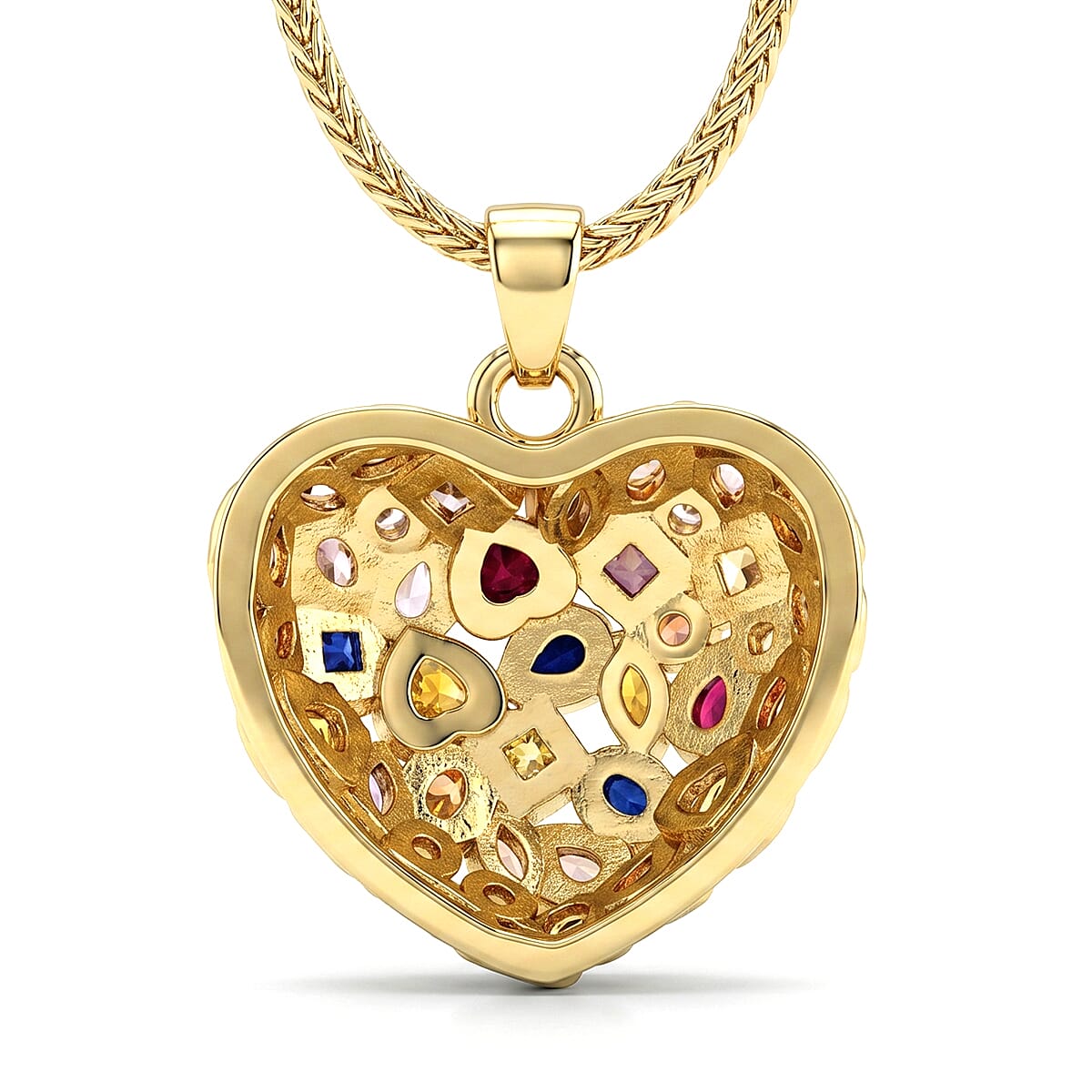 Multi-Colour Cubic Zirconia Necklace (Size - 20-1.5 Ext) 2.00 Ct.