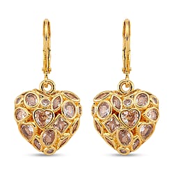 White Cubic Zirconia Dangling Earring with Lever Back
