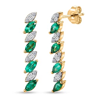 https://tjcuk.sirv.com/Products/85/8/8580718/Luxuriant-AAA-Zambian-Emerald-Lab-Grown-Diamond-SI-G-H-Earring-with-Pu_8580718.jpg?w=342&h=342