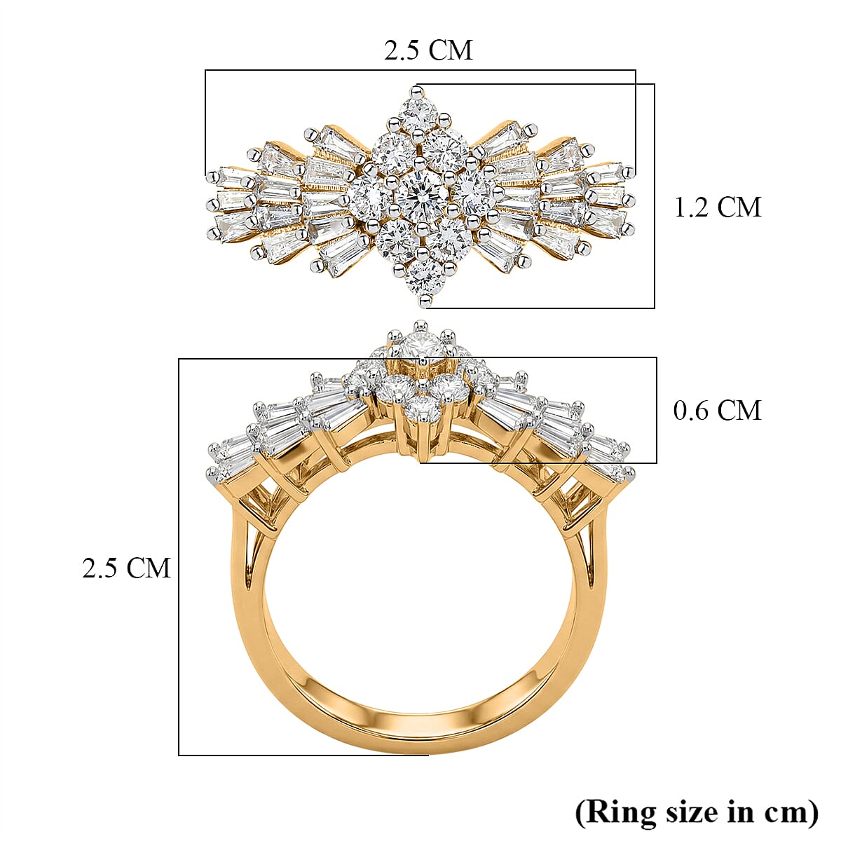 Luxuriant Diamond Lab Grown Diamond (VS-E-F) Boat Ring in Sterling Silver