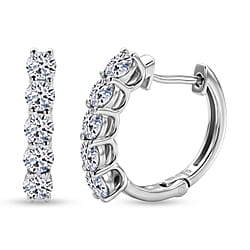 Luxuriant - Lab Grown Diamond (SI-G-H) Hoop Earring in 18K Vermeil Yellow Gold Plated Sterling Silver 1.12 Ct.