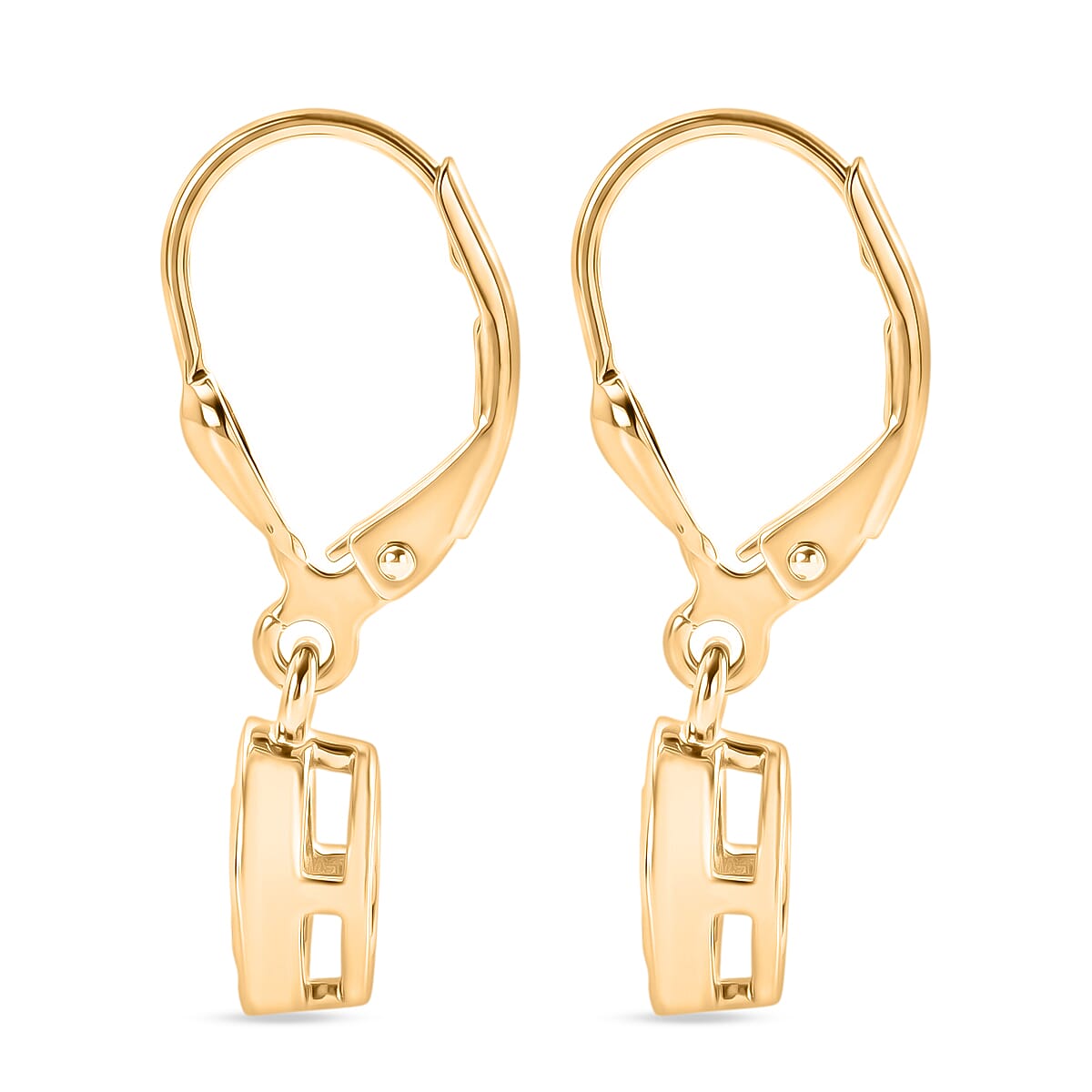 Luxuriant - Lab Grown Diamond (SI-G-H) Solitaire Lever Back Earring in 18K Vermeil Yellow Gold Plated Sterling Silver 1.00 Ct.